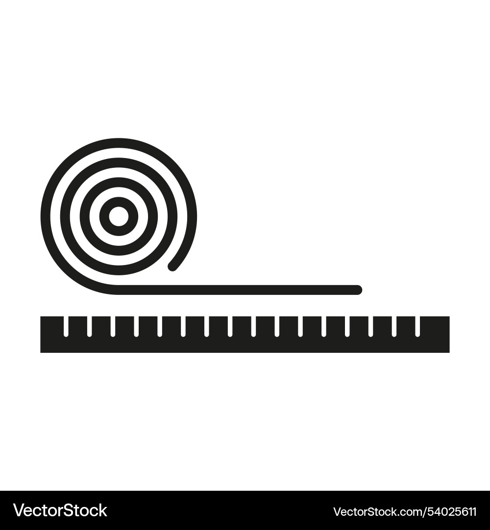 Measuring tape icon ruler symbol simple Vector Image