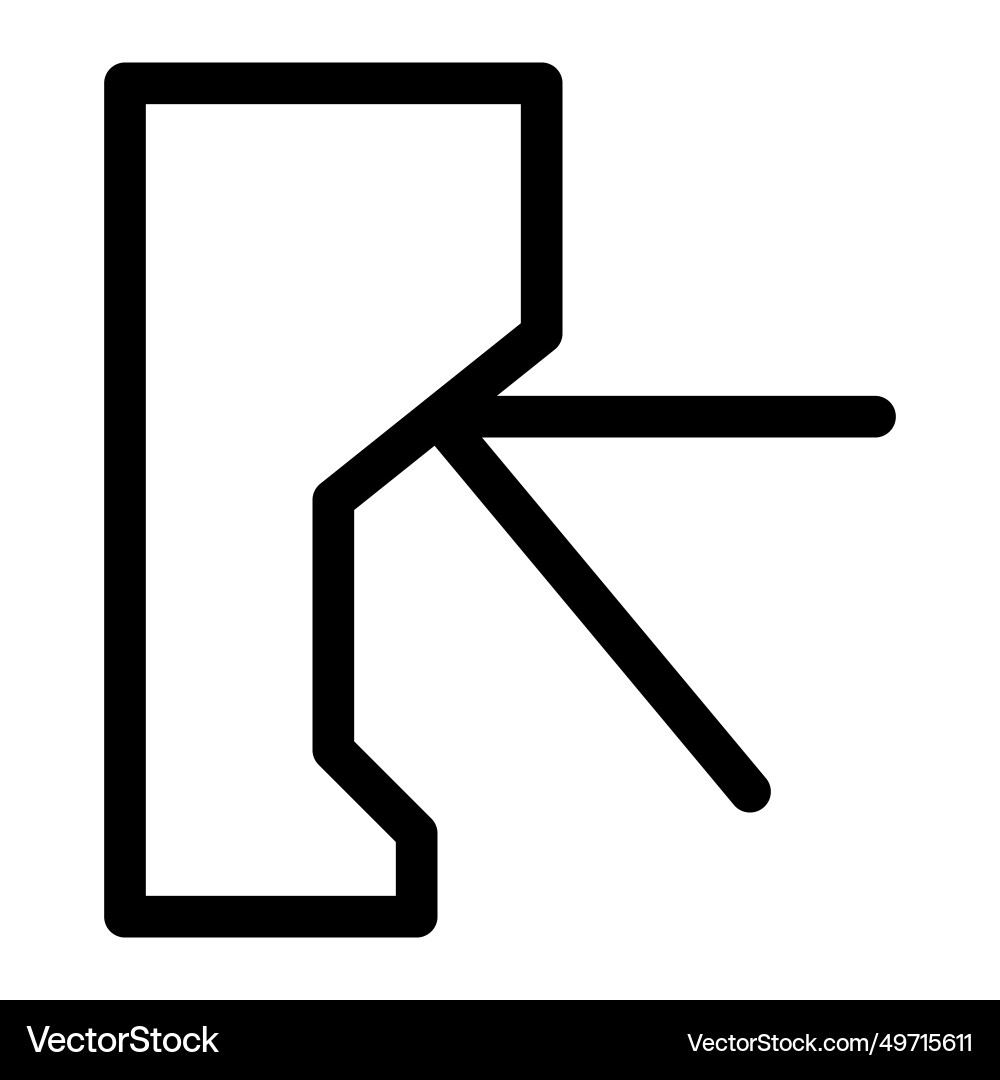 Mechanical gate for controlling passage through Vector Image