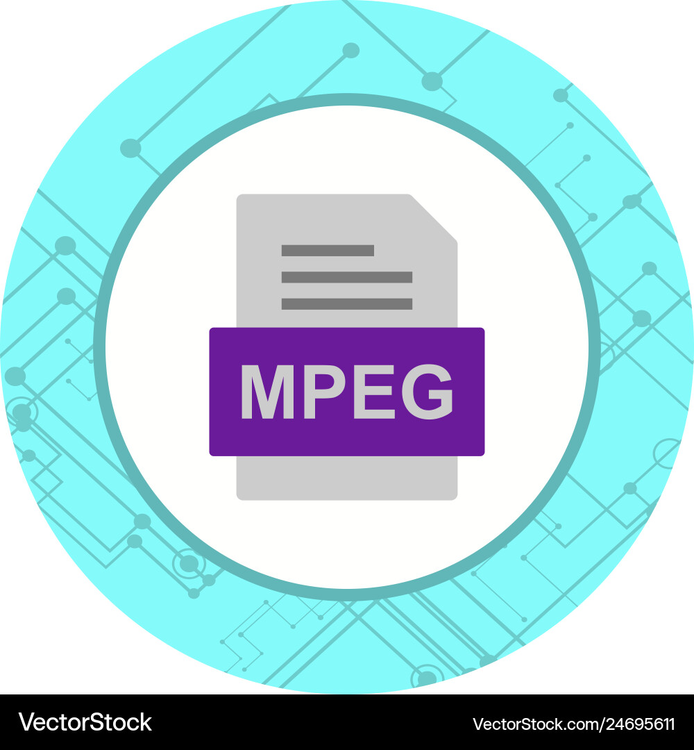 Mpeg file document icon Vector Image