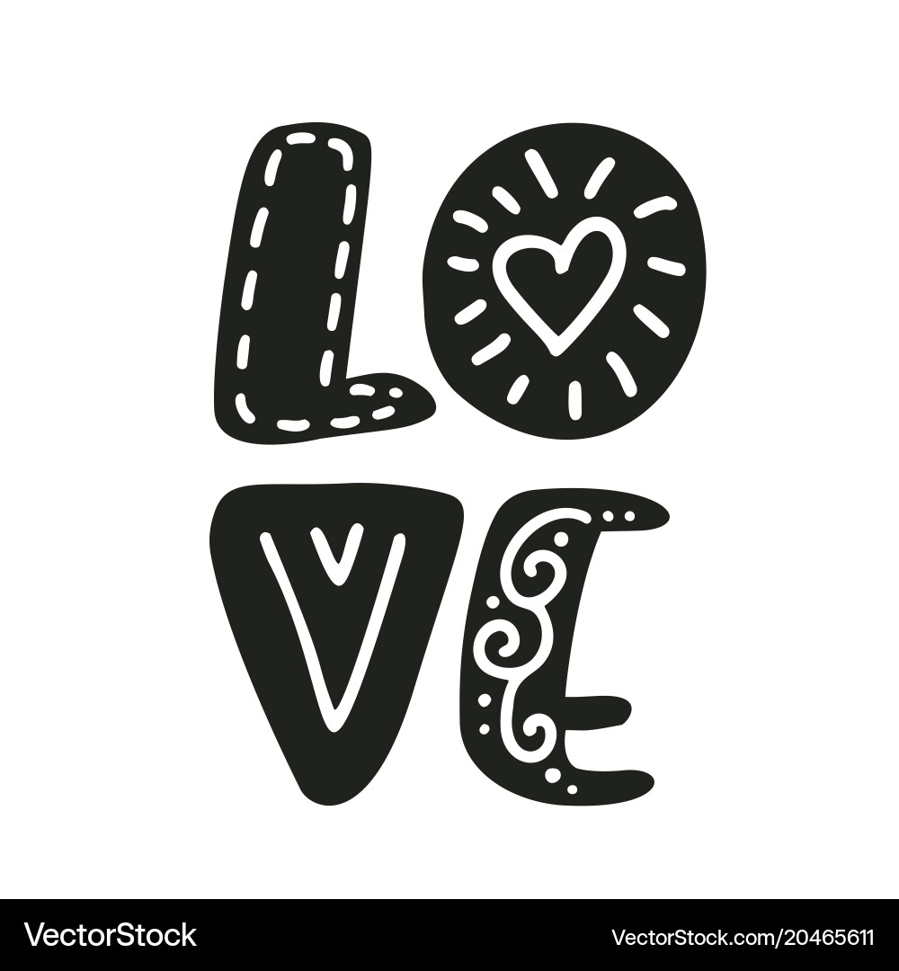 Romantische Glitter Text Valentine Vektorbild