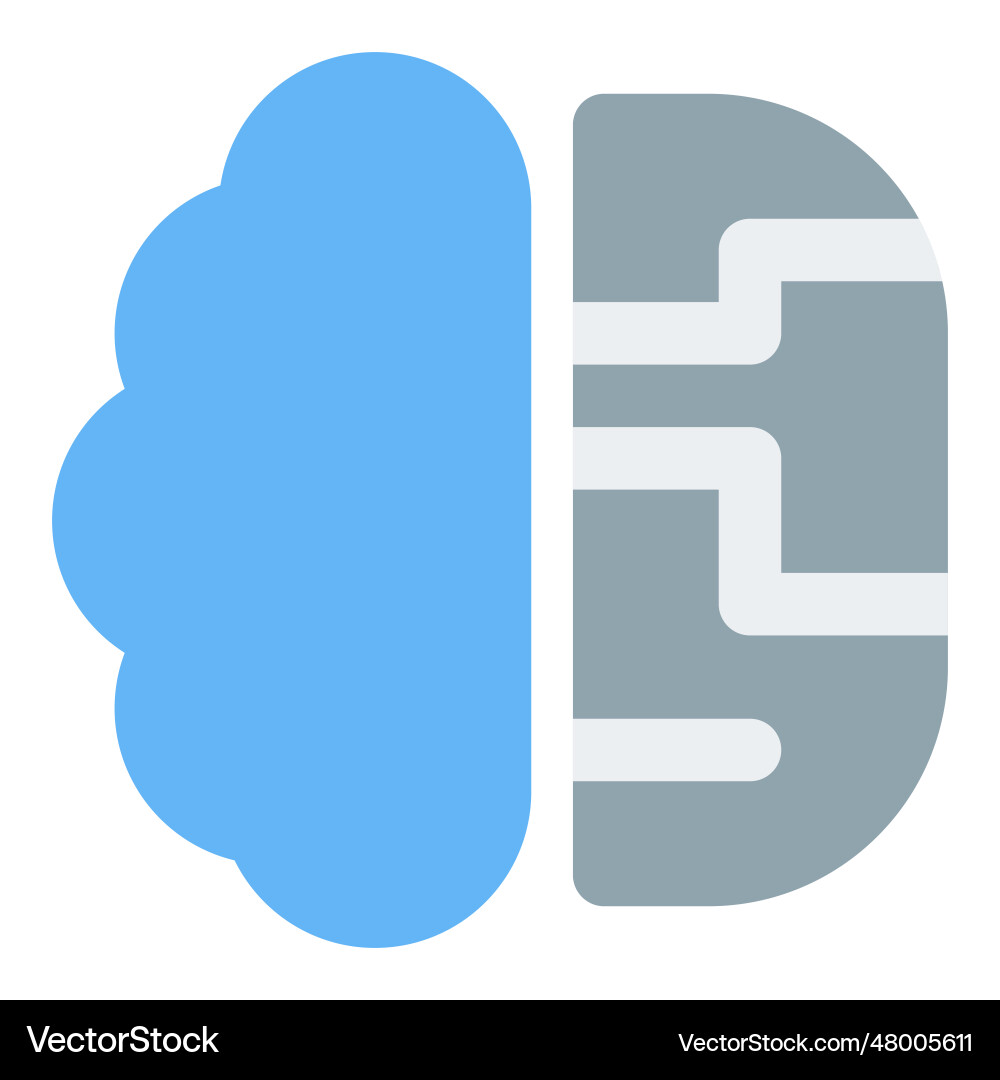 Smart brain a programmed software in cyberspace Vector Image