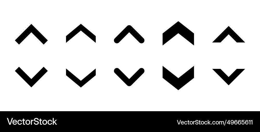 Swipe up-down icon set collection Swipe up-down icon set collection Vector Image