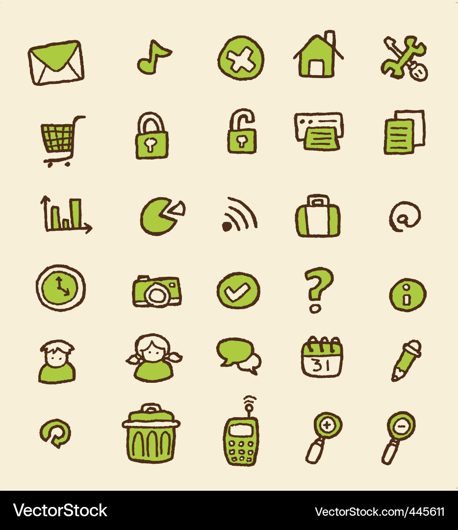 Web Icon - Digital Network Vector Image