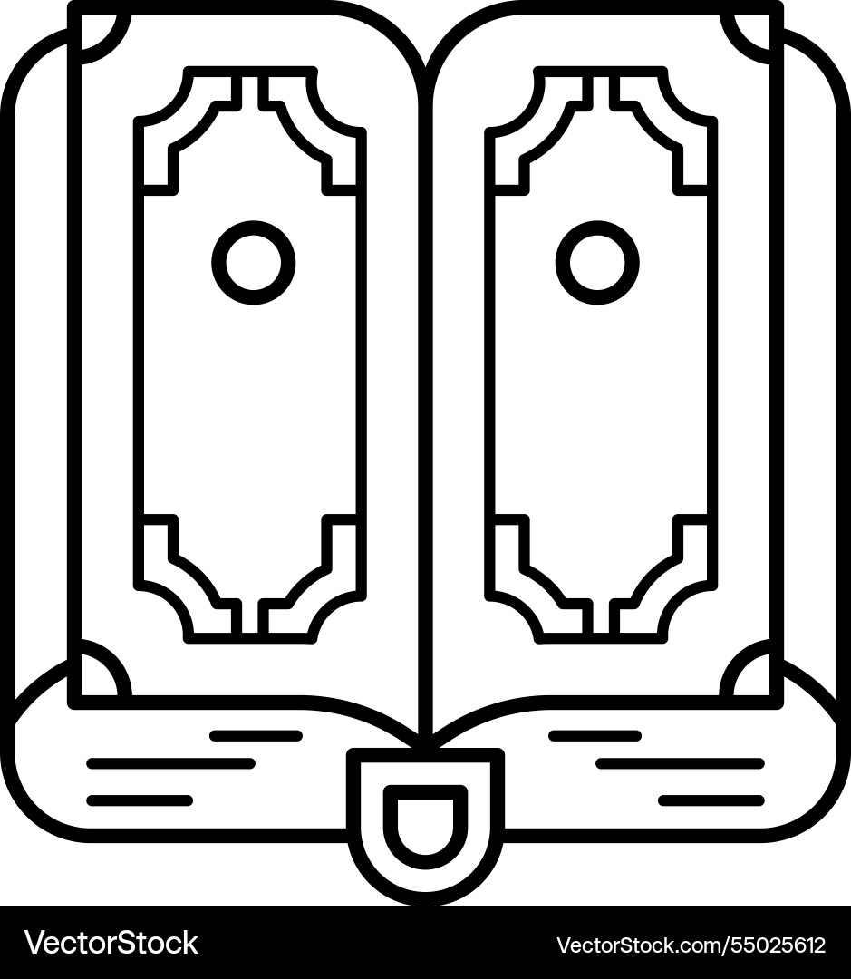 A book with pages the is open to page A book with pages the is open to page Vector Image