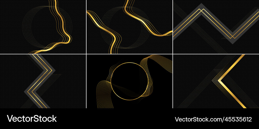 Abstract shiny color gold wave design element Abstract shiny color gold wave design element Vector Image