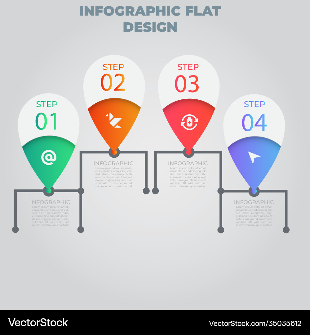 Business data visualization process chart Business data visualization process chart Vector Image