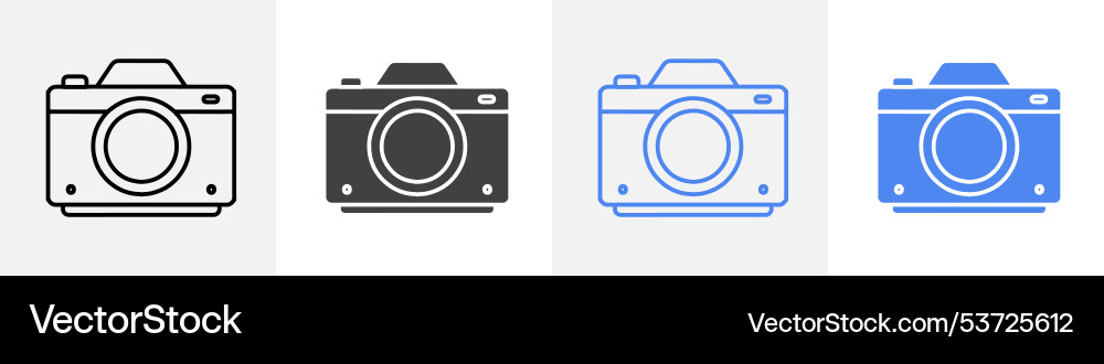 Camera icon set use for web Vector Image