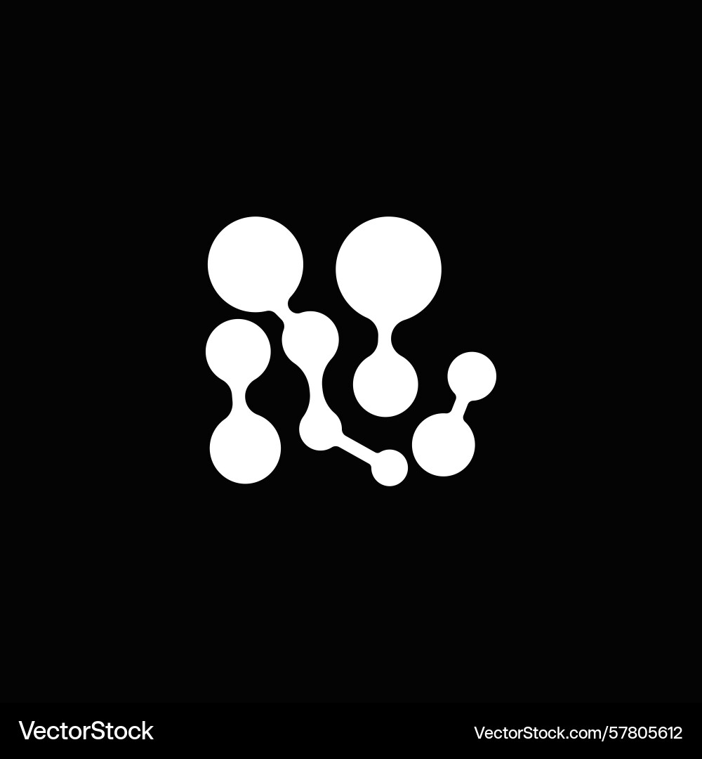 Cell neuron technology logo design data simple Cell neuron technology logo design data simple Vector Image