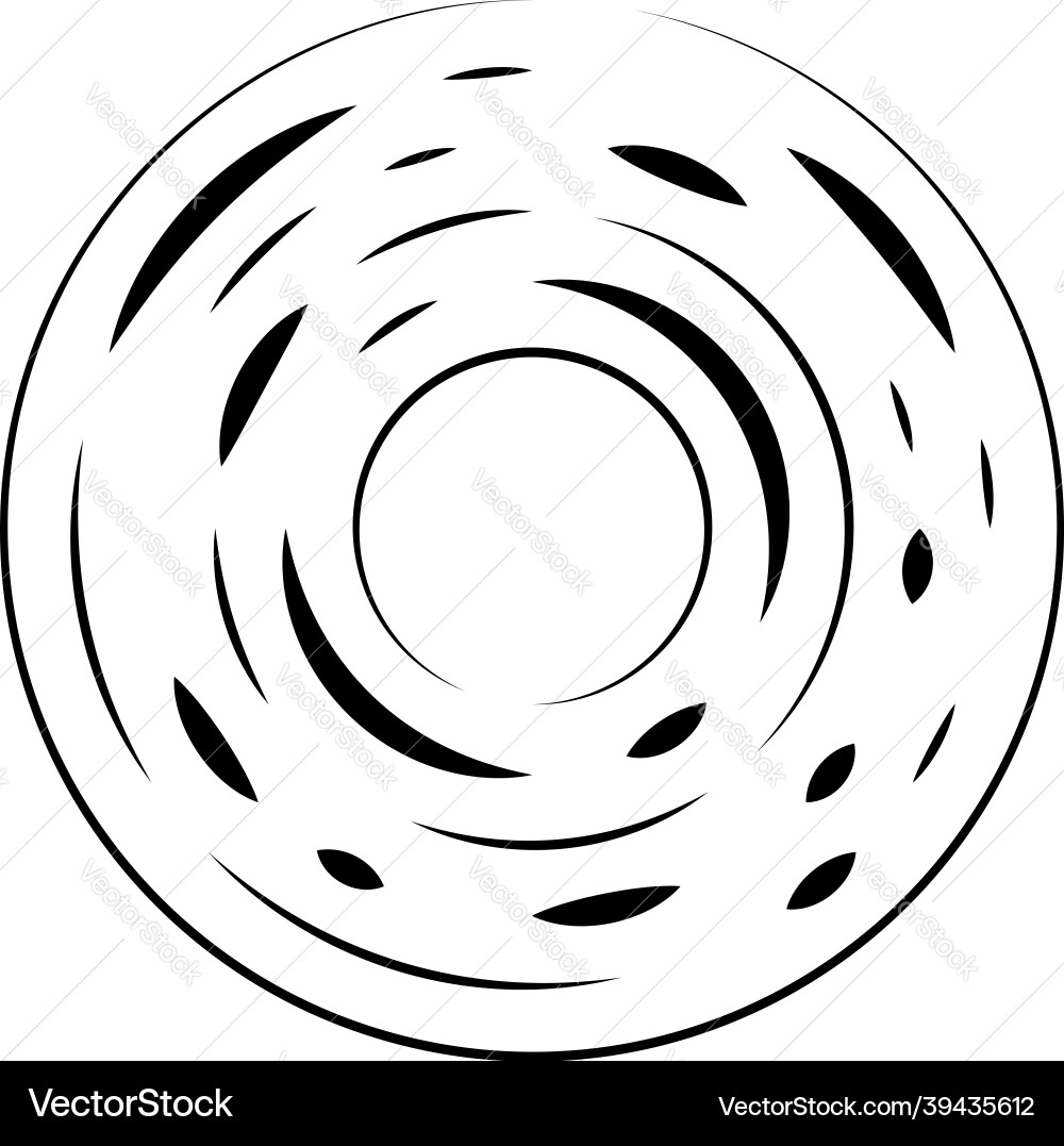 Circular concentric segmented circles rings Vector Image