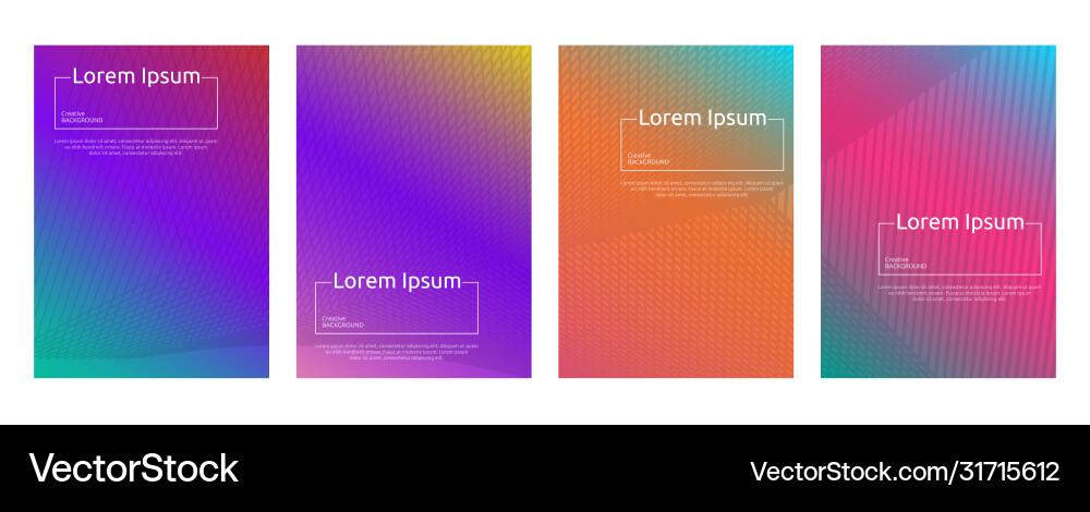 Colorful gradient minimal geometric line pattern Colorful gradient minimal geometric line pattern Vector Image
