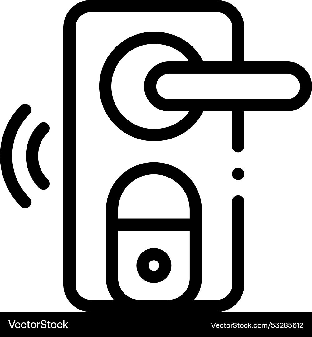 Doorknob icon thin linear style design isolated Doorknob icon thin linear style design isolated vector image