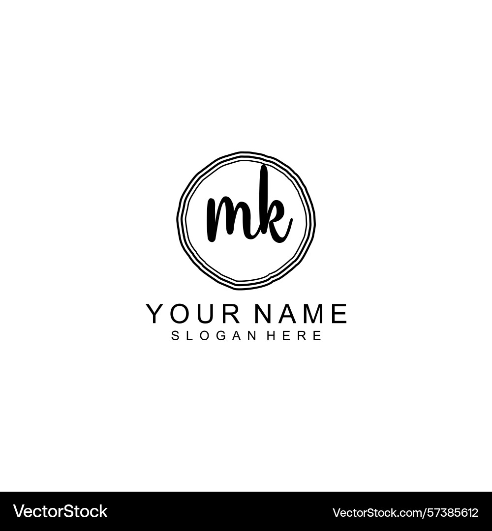 Elegant mk initial logo collection with modern Elegant mk initial logo collection with modern Vector Image