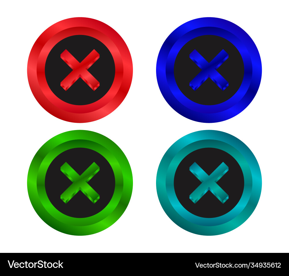 Error button in on white background Vector Image