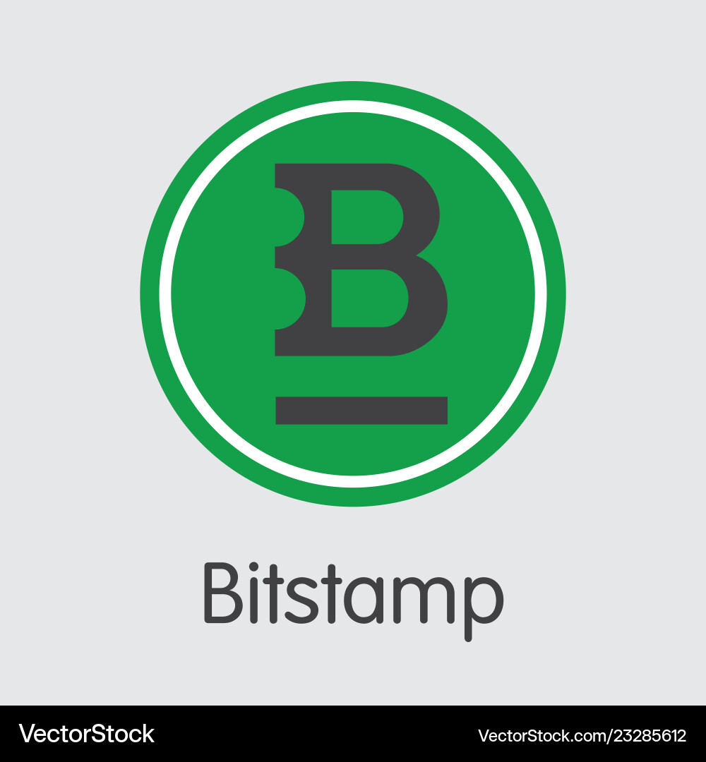 Exchange - bitstamp the crypto coins – Royalty-Free Vector | VectorStock