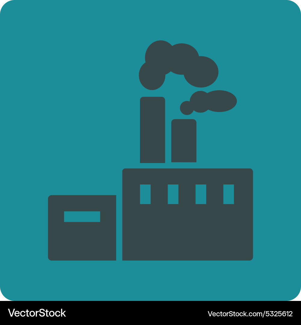 Factory icon from commerce buttons overcolor set Vector Image