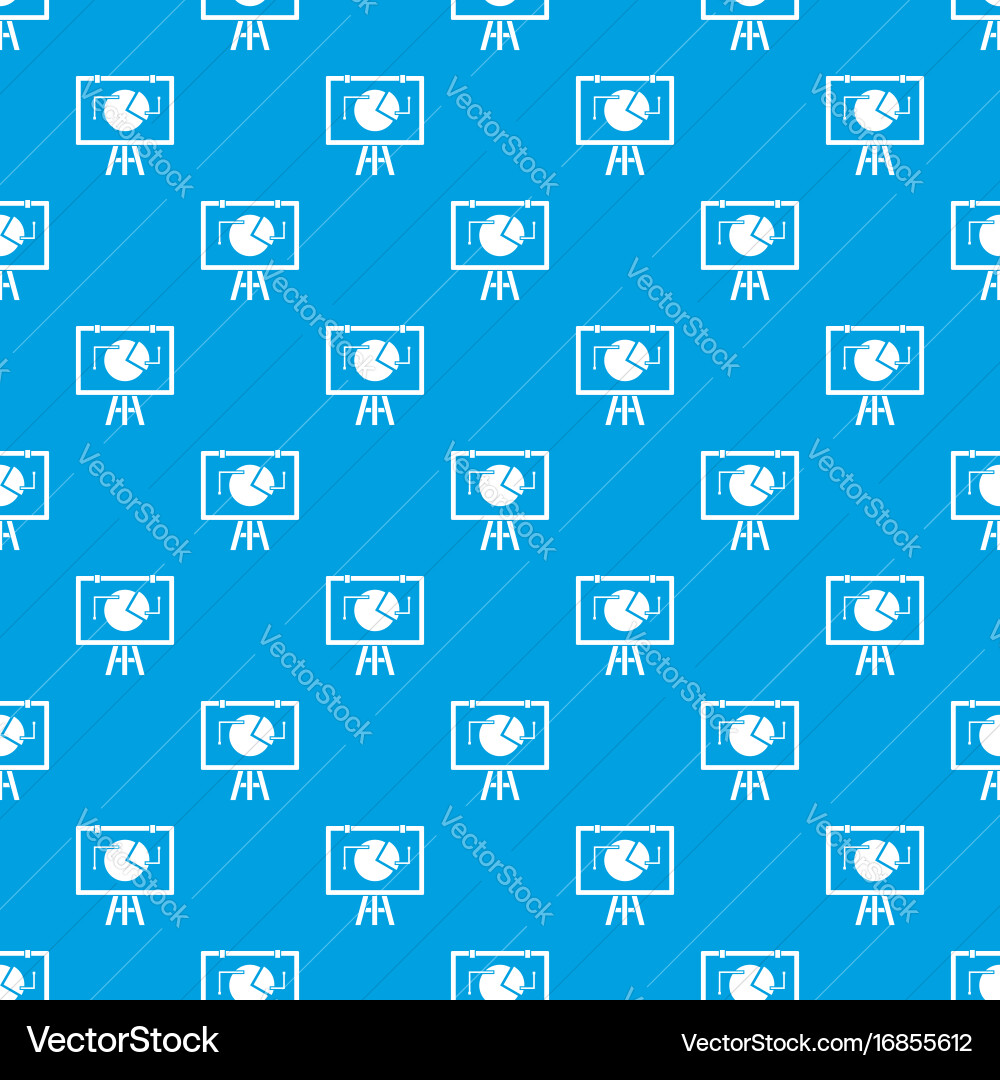Flip chart with statistics pattern seamless blue vector image