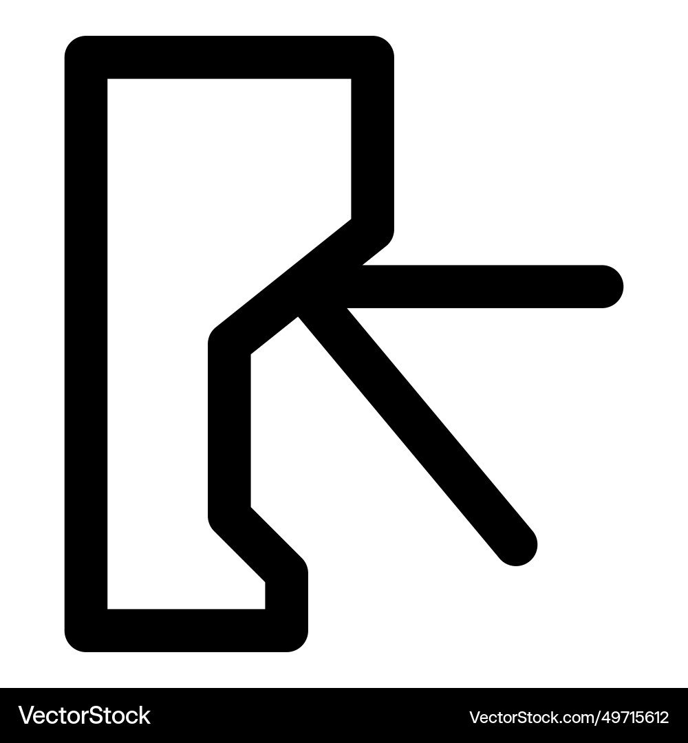 Mechanical gate for controlling passage through Vector Image