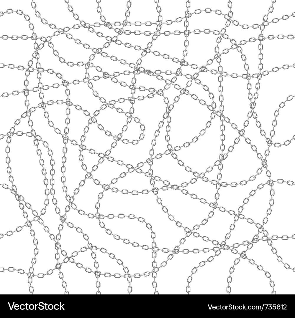 Metal Chain Seamless Pattern Vector Image