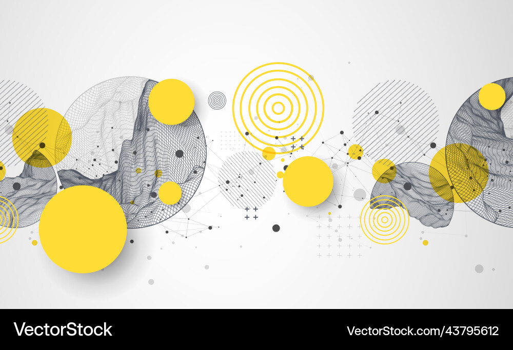 Modern Abstract Wireframe Background vector image