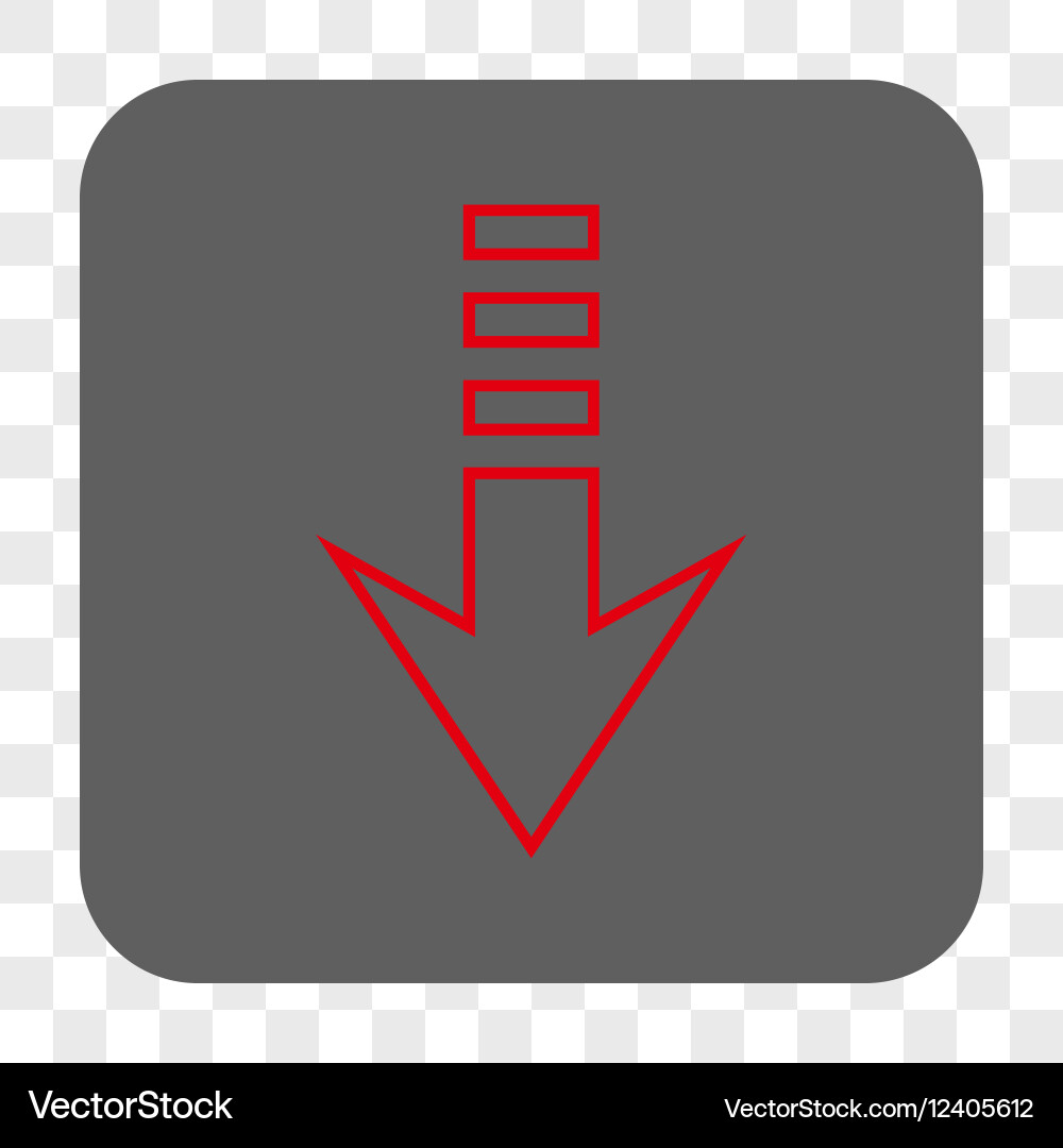 Send down rounded square button Vector Image