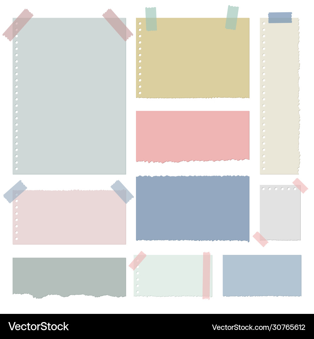 Torn Paper Sheets Royalty Free Vector Image - VectorStock