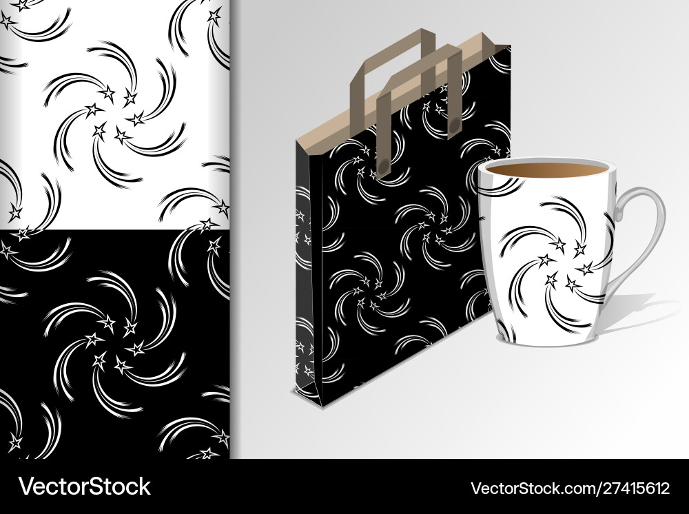 Two seamless patterns package for purchases Vector Image