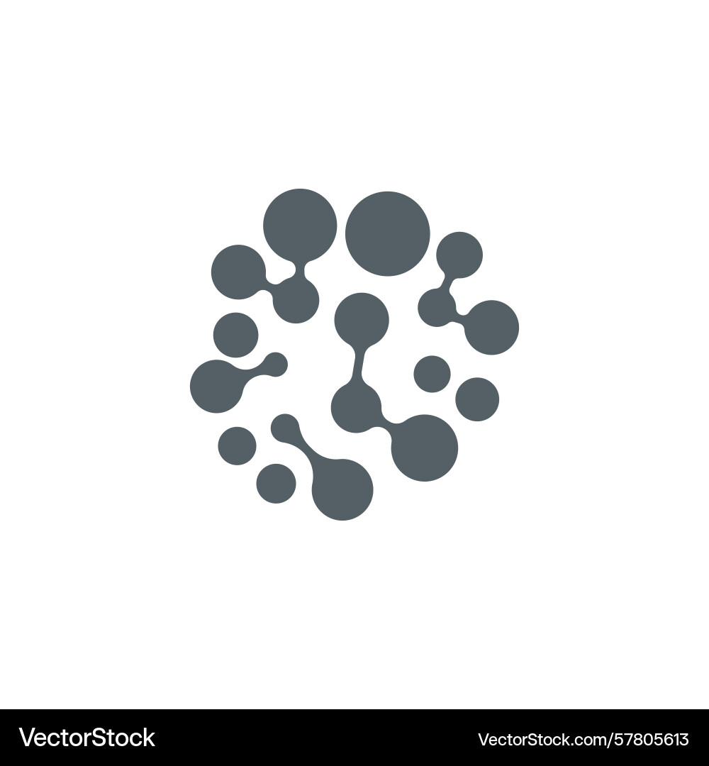 Cell neuron technology logo design data simple Vector Image