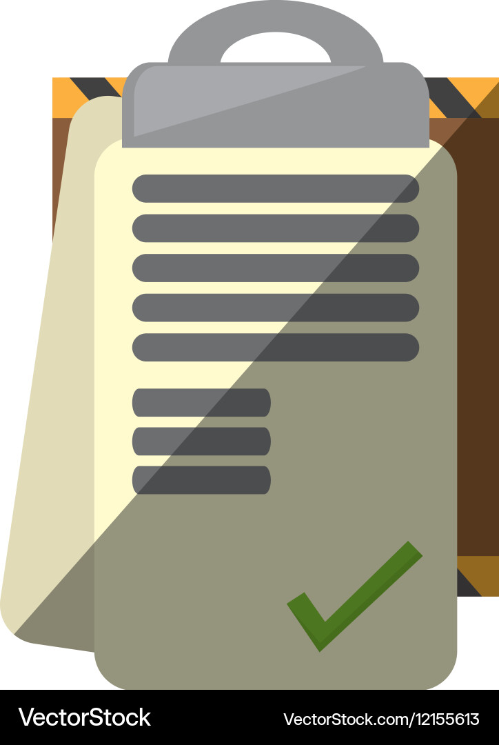 Clipboard check list delivery report shadow Vector Image