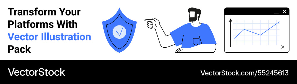 Data analysis security shield and user Data analysis security shield and user vector image