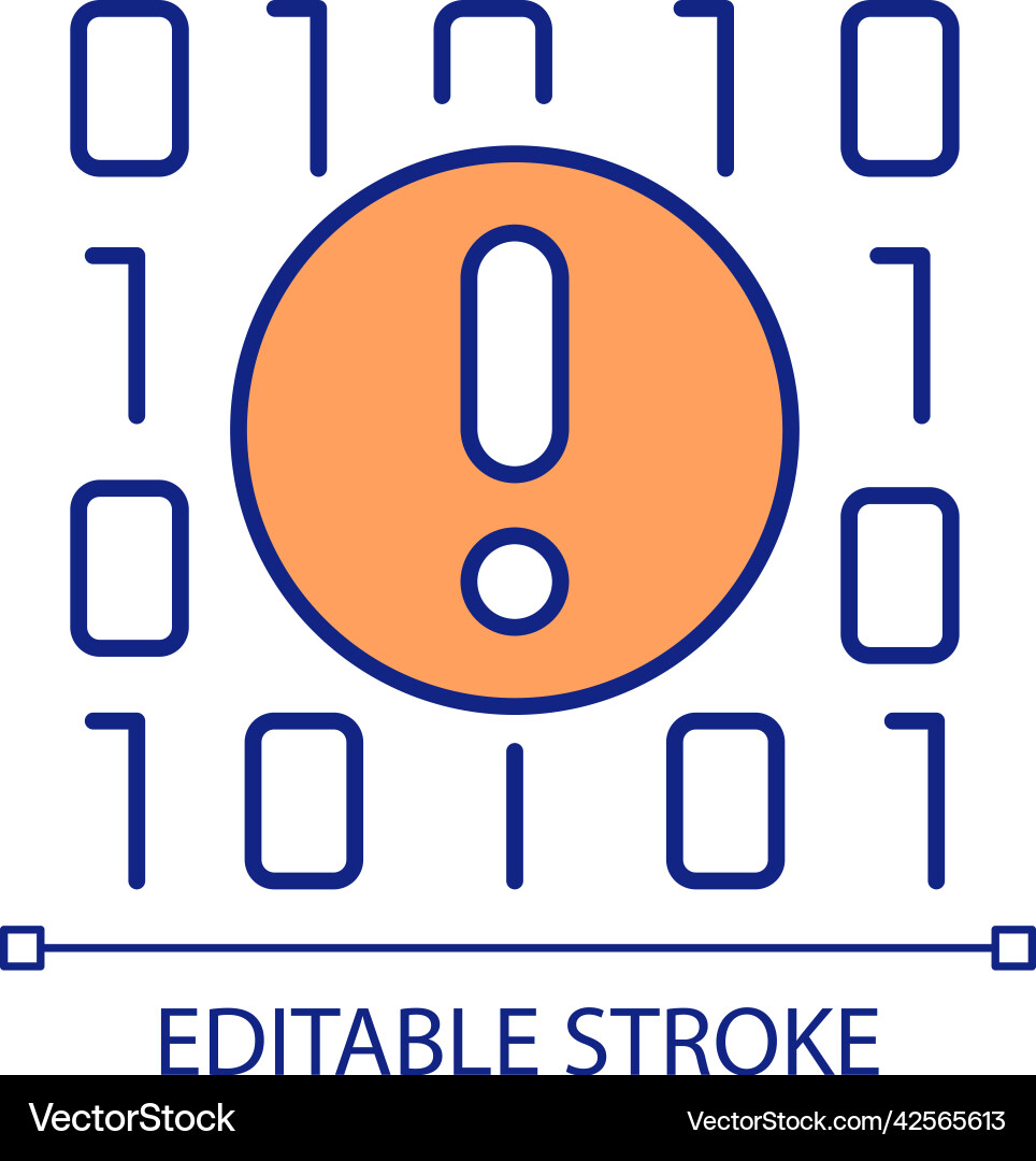 Data mining mistakes rgb color icon Data mining mistakes rgb color icon Vector Image