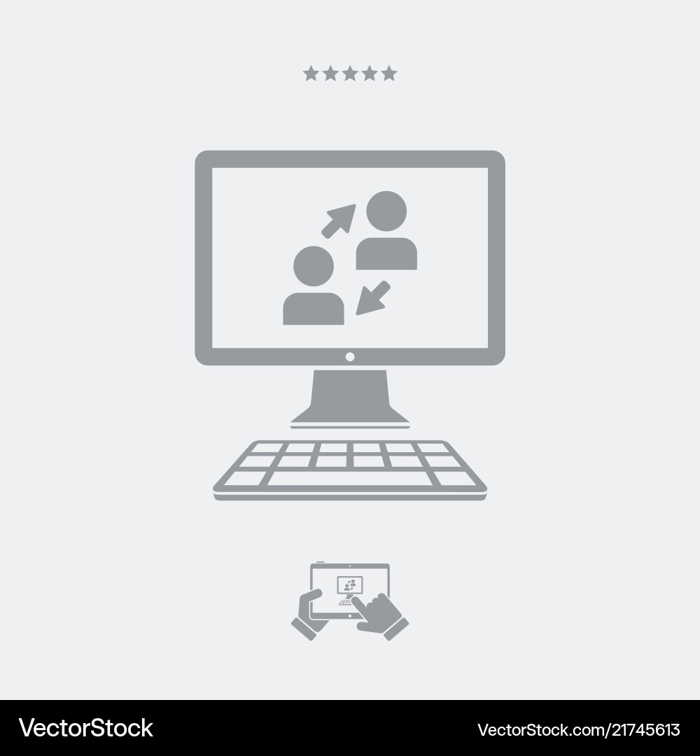 Digital network - web icon Vector Image