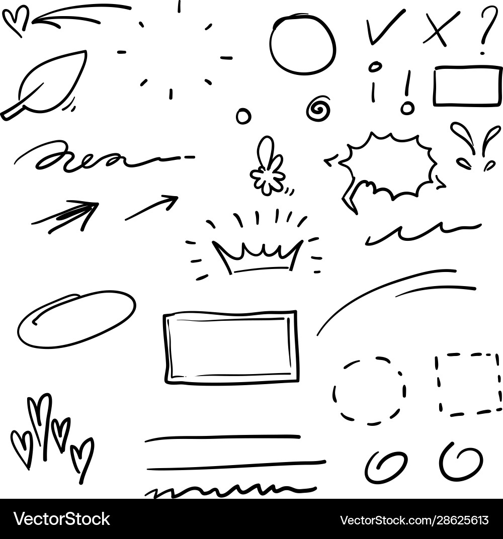 Dynamic Swoops & Doodles - Emphasis vector image