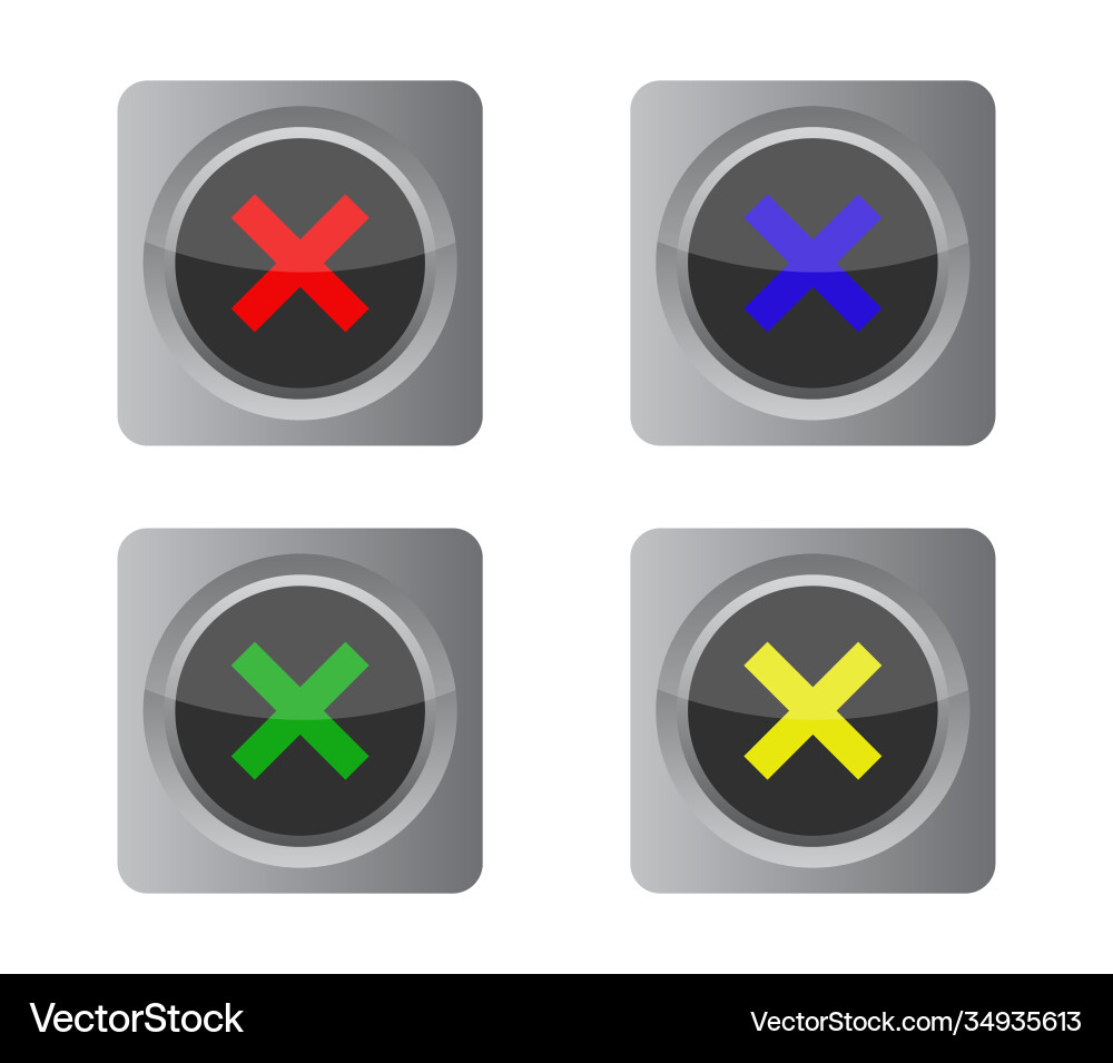 Error button in on white background Vector Image