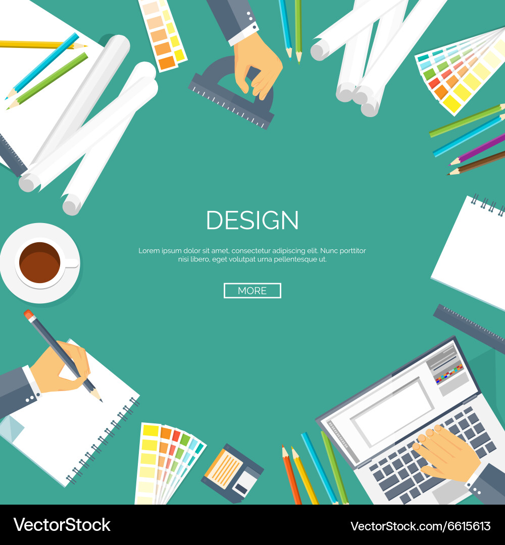 Flat background web design Vector Image