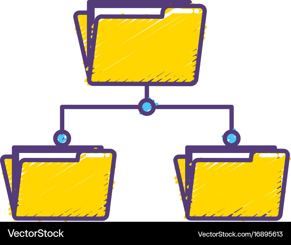 Folder file data center server Vector Image