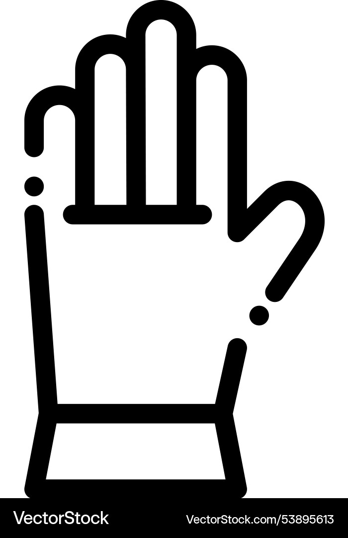 Glove icon thin linear style design isolated Glove icon thin linear style design isolated vector image