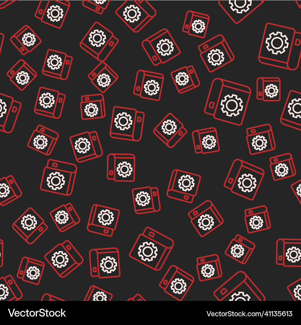 Line user manual icon isolated seamless pattern Line user manual icon isolated seamless pattern Vector Image