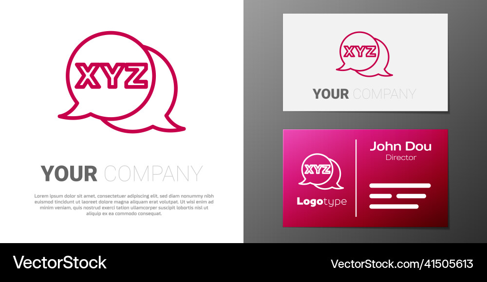 Logotype line xyz coordinate system icon isolated Vector Image
