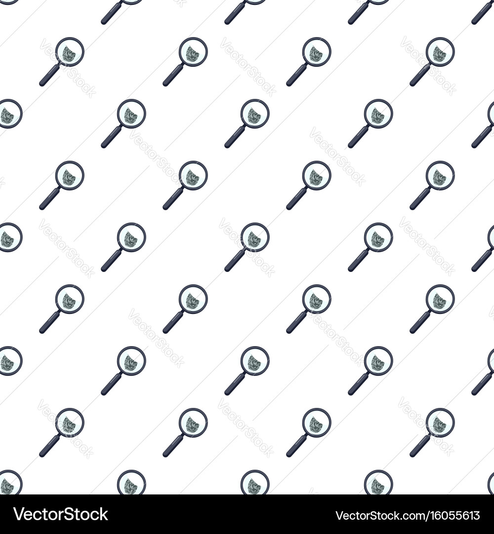 Magnifier and fingerprint pattern vector image
