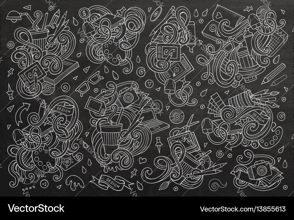 Set of design theme items Set of design theme items vector image