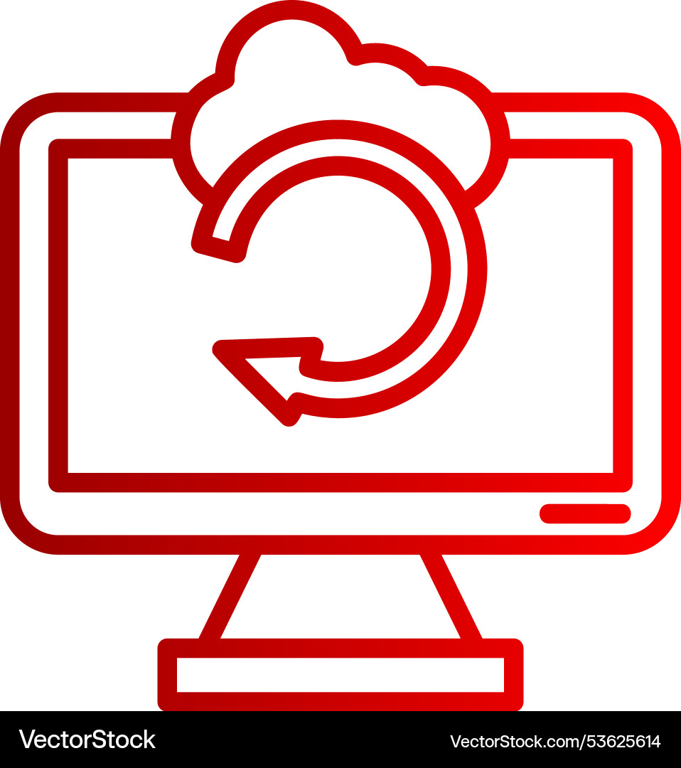 Backup line gradient icon Vector Image