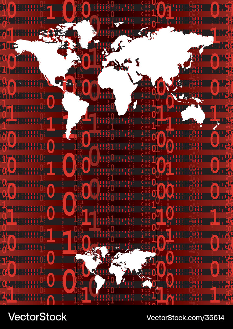 Digital Network Red vector image