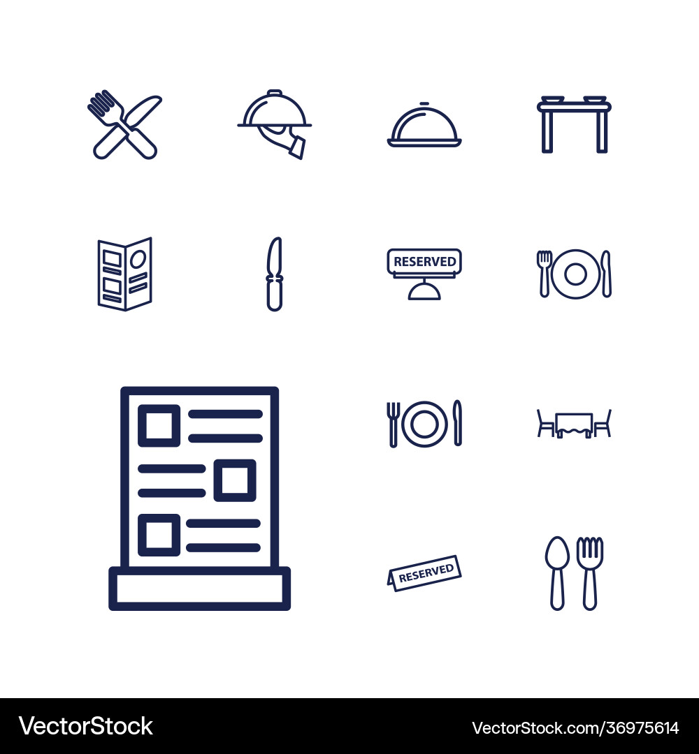 Dining icons Royalty Free Vector Image - VectorStock