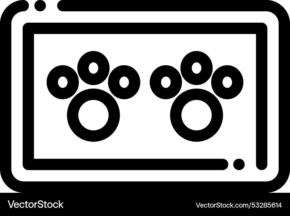 Doormat icon thin linear style design isolated Doormat icon thin linear style design isolated vector image