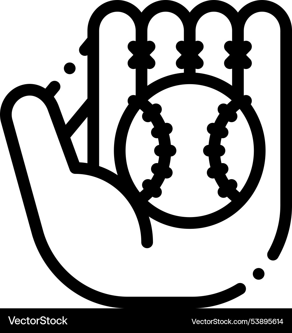 Glove icon thin linear style design isolated Glove icon thin linear style design isolated vector image