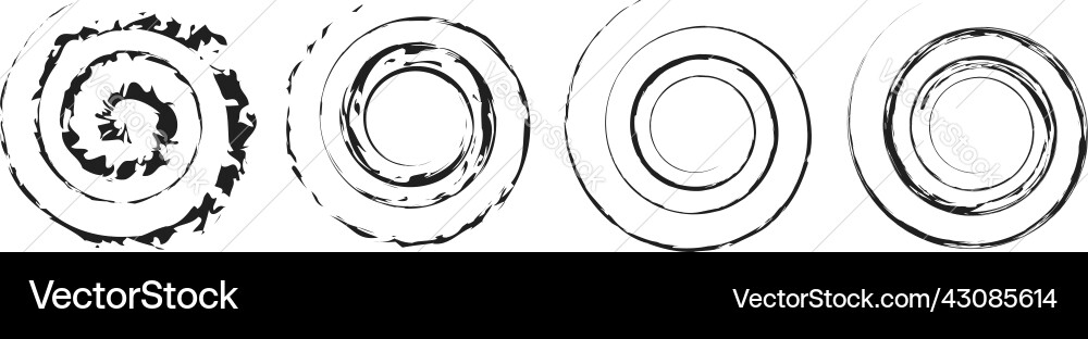 Grungy textured spiral design element Grungy textured spiral design element Vector Image