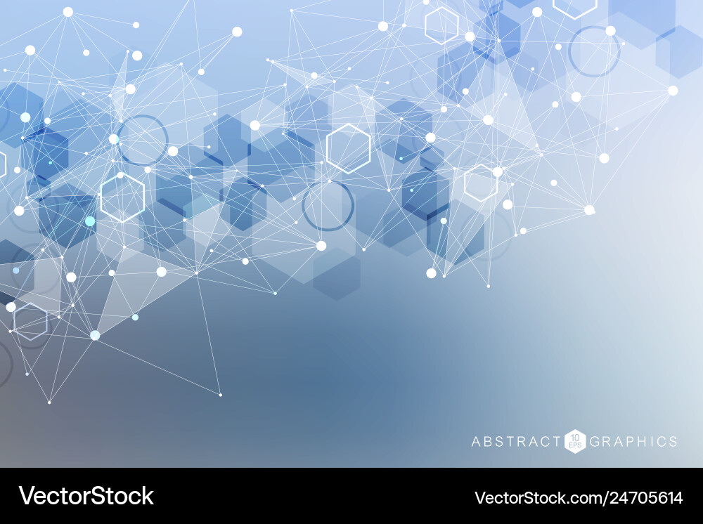 Science network pattern connecting lines and dots Science network pattern connecting lines and dots Vector Image