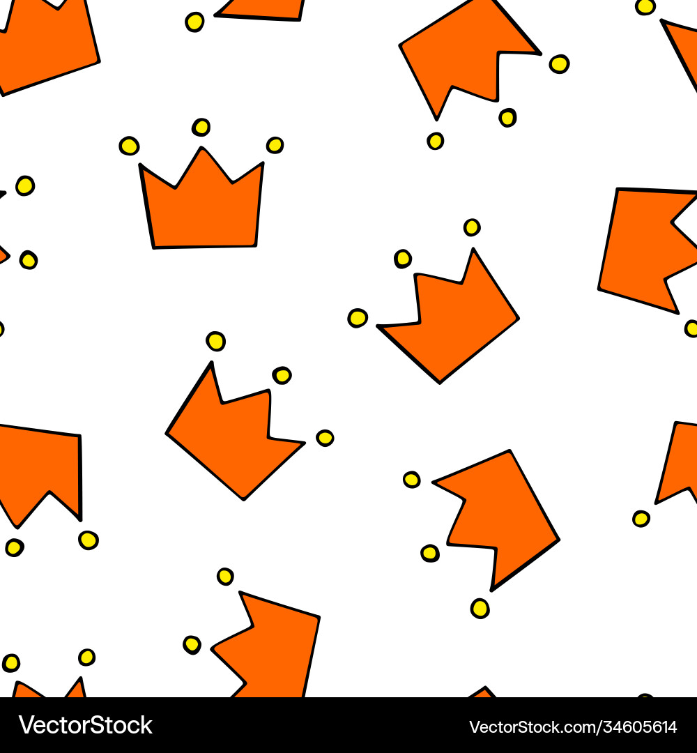 Seamless pattern with crowns Vector Image