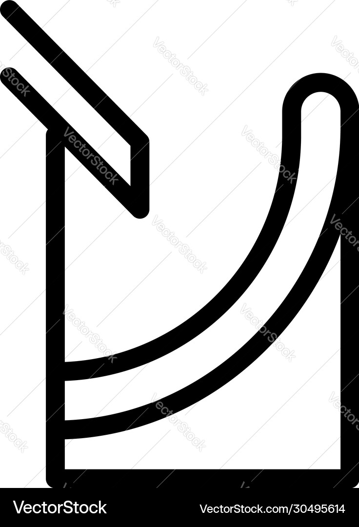 Structure gutter icon outline style Vector Image