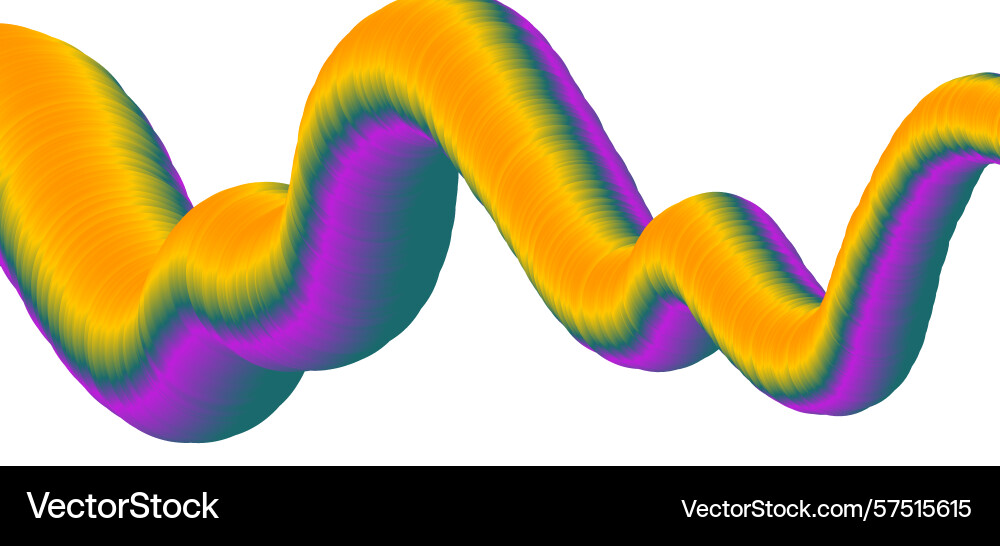 Abstract colorful 3d twisted wave shape Abstract colorful 3d twisted wave shape vector image